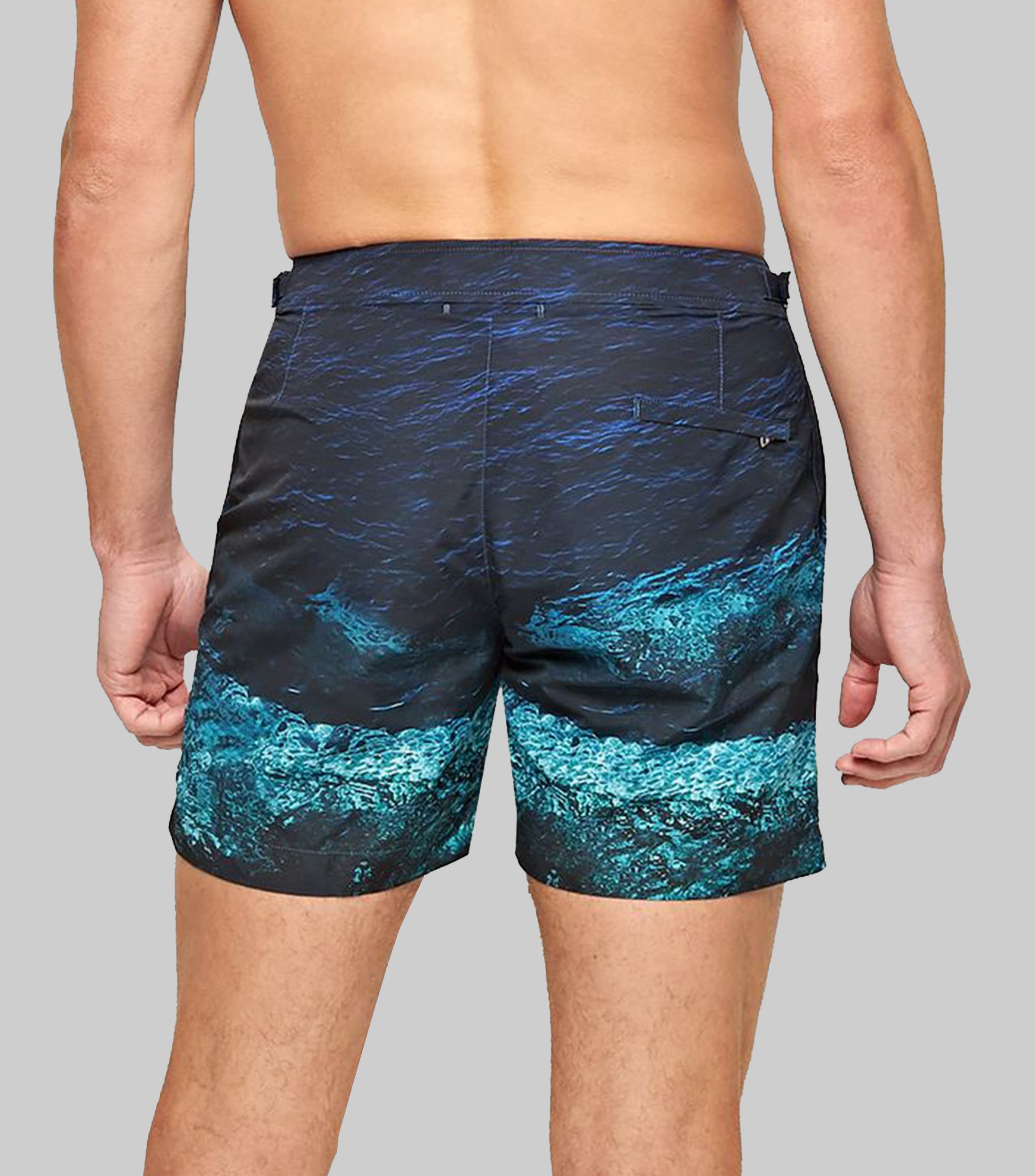 Traje de baño corto Bulldog con estampado Hombre